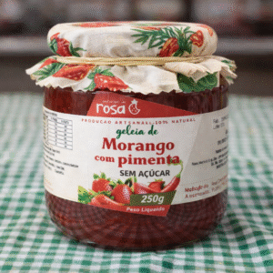 geleia de pimenta com morango, sem açucar