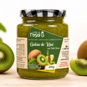 geleia de kiwi, com vinho branco